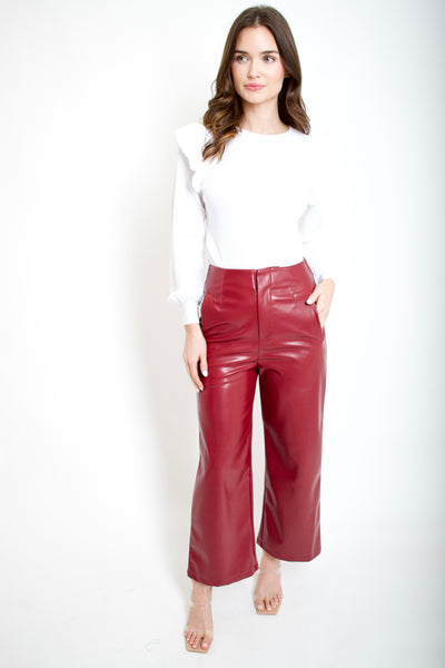 Best Deals for Red Zara Leather Pants