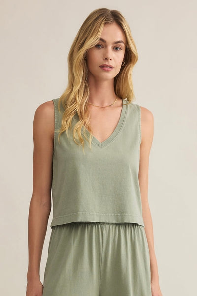 Sloane V-Neck Top // avocado