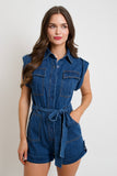 Adele Denim Romper