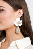 Acrylic Floral Statement Earrings