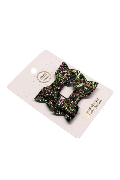 Mardi Gras Glitter Clips