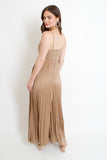 Rose Pleated Maxi Dress