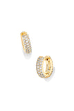 Mikki Pave Huggie Earrings in Gold