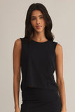 Sloane Textured Top // black