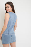 Mia Denim Bow Vest