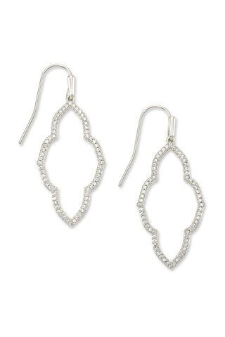 Abbie Silver Small Open Frame Earrings