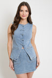 Mia Denim Bow Vest