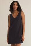 Sloane V-Neck Mini Dress // black