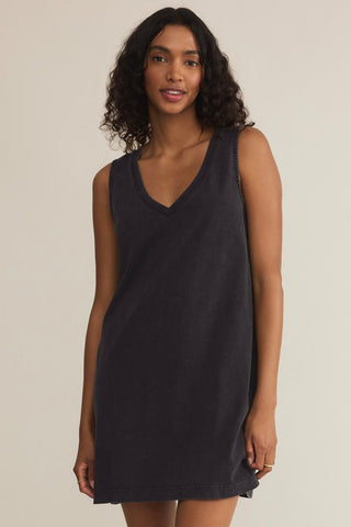 Sloane V-Neck Mini Dress // black