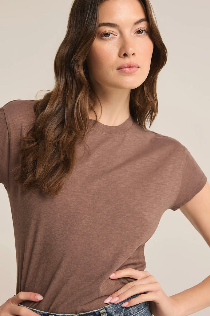 Modern Slub Tee // taupe