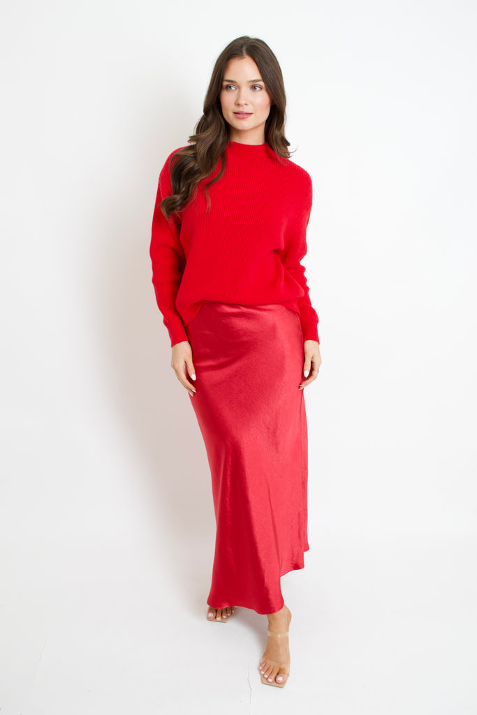 Katianna Maxi Skirt // ruby red