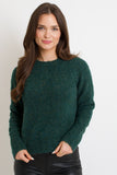 Everly Boucle Sweater // emerald