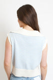 Coastal Stripe Knit Top // blue