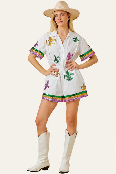 Mardi Gras Romper