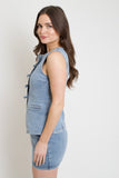 Mia Denim Bow Vest