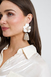 Acrylic Floral Statement Earrings