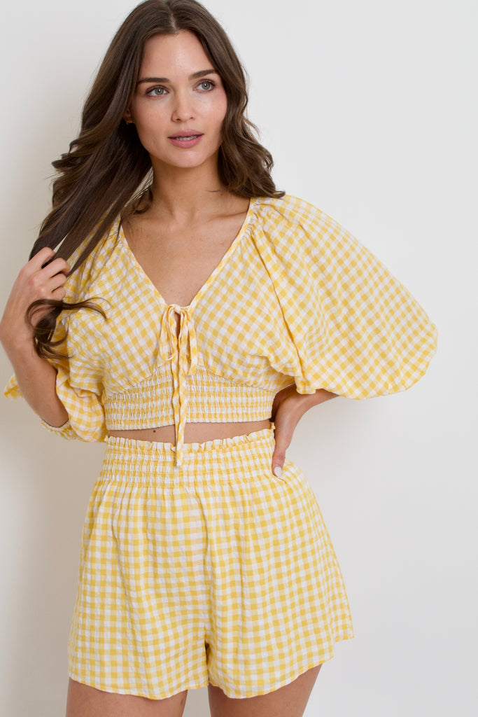 Yellow Gingham Set