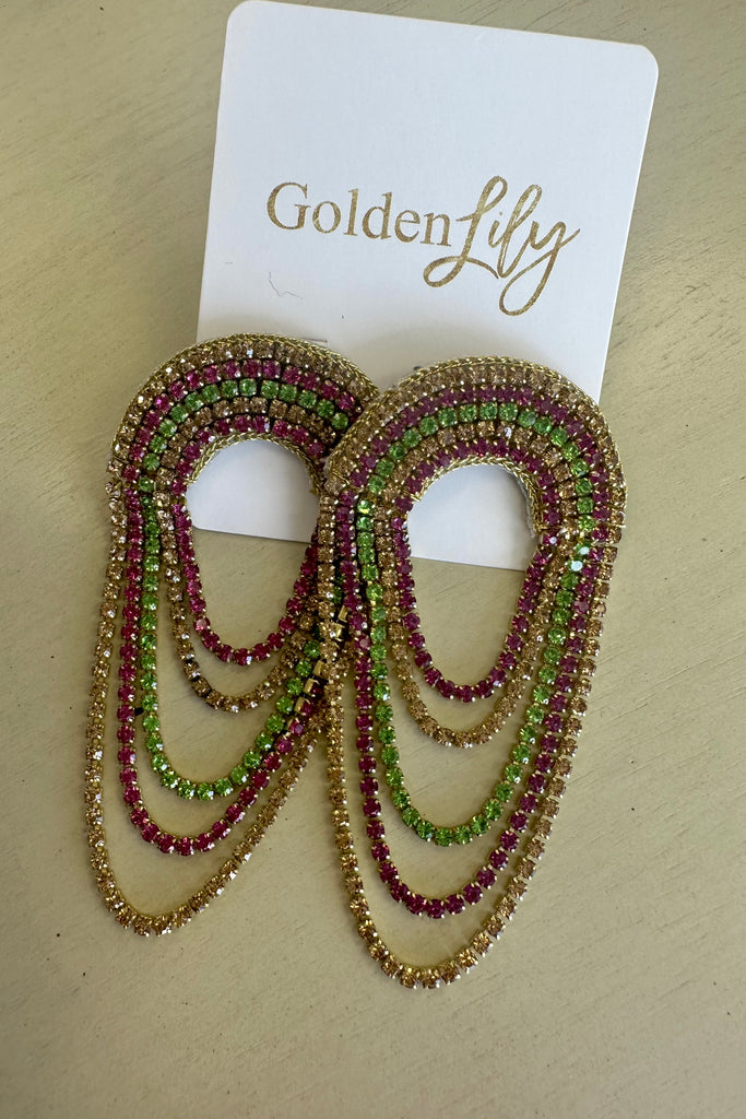 Mardi Gras Statement Earrings