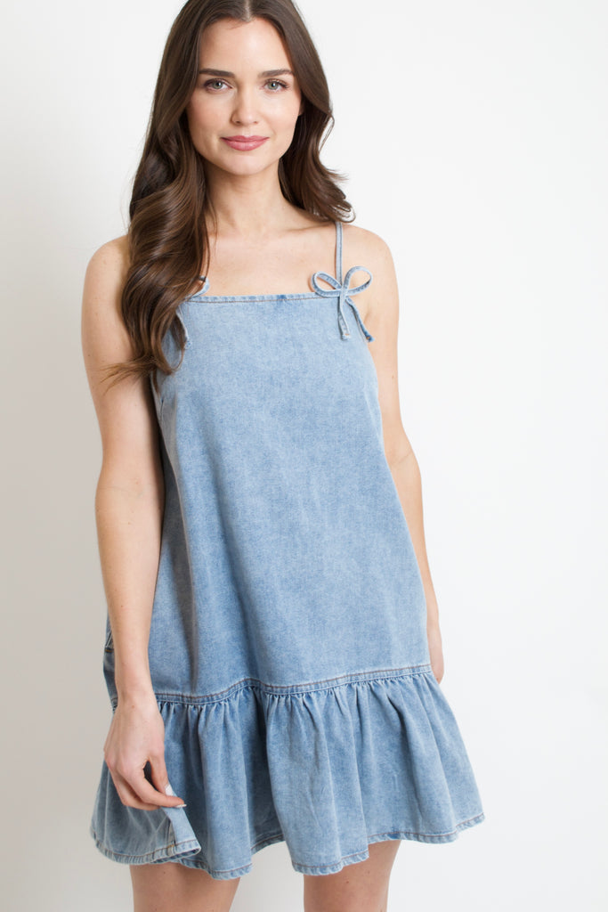 Rosie Denim Bow Dress