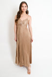 Rose Pleated Maxi Dress