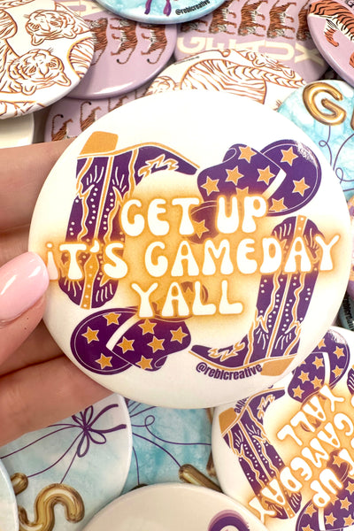Get Up Cowgirl //  Game Day Button