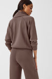 SPANX® AirEssentials Half Zip Sweater // smoke