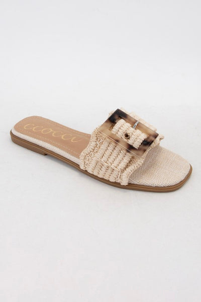 Leslie Slide Sandal // natural