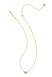 Mini Elisa Gold Satellite Short Pendant Necklace in Azalea Illusion