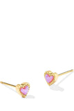 Mini Ari Heart Gold Stud Earrings // 2 colors