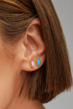 Mini Ellie Gold Stud Earrings in Turquoise
