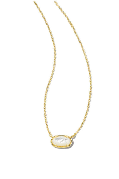 Grayson Gold Pendant Necklace in Ivory Mother-of-Pearl