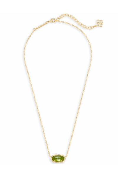 Elisa Gold Necklace in Peridot Illusion