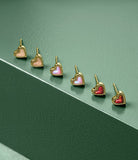 Mini Ari Heart Gold Stud Earrings // 2 colors