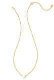 Cailin Gold Pendant Necklace in Ivory Mother-of-Pearl