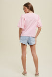 Eyelet Bubblegum Top