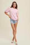 Eyelet Bubblegum Top