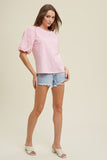 Eyelet Bubblegum Top