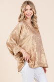 Mary Jane Metallic Top