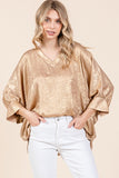 Mary Jane Metallic Top